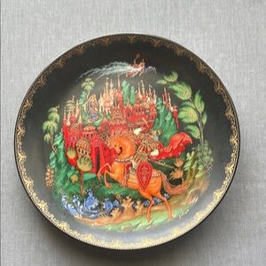 Decorative/Collectible Plate with Russian Medieval Scene